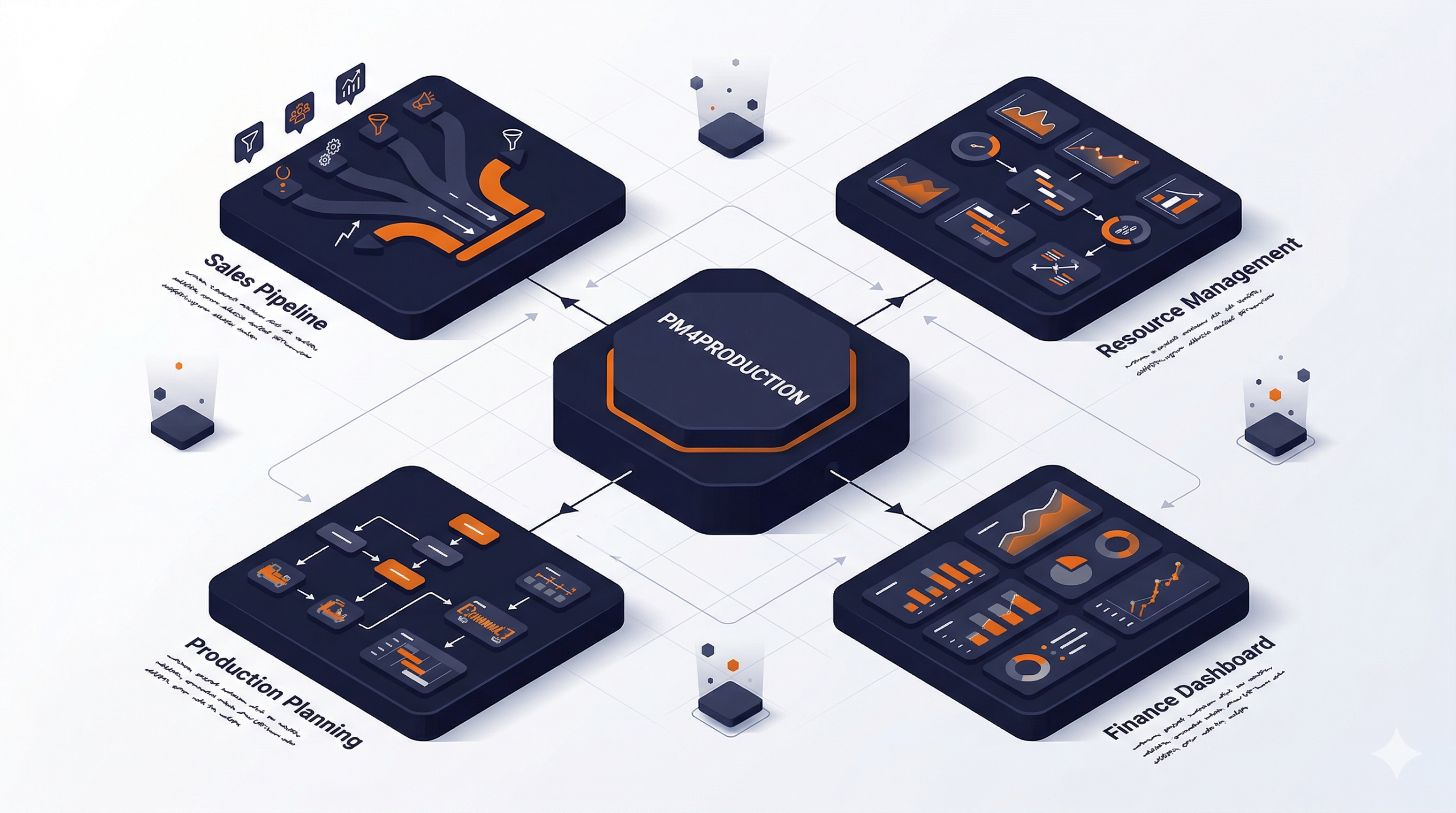 PM4PRODUCTION Screenshot: KPI-Dashboard – Auswertungen und Kennzahlen Übersicht