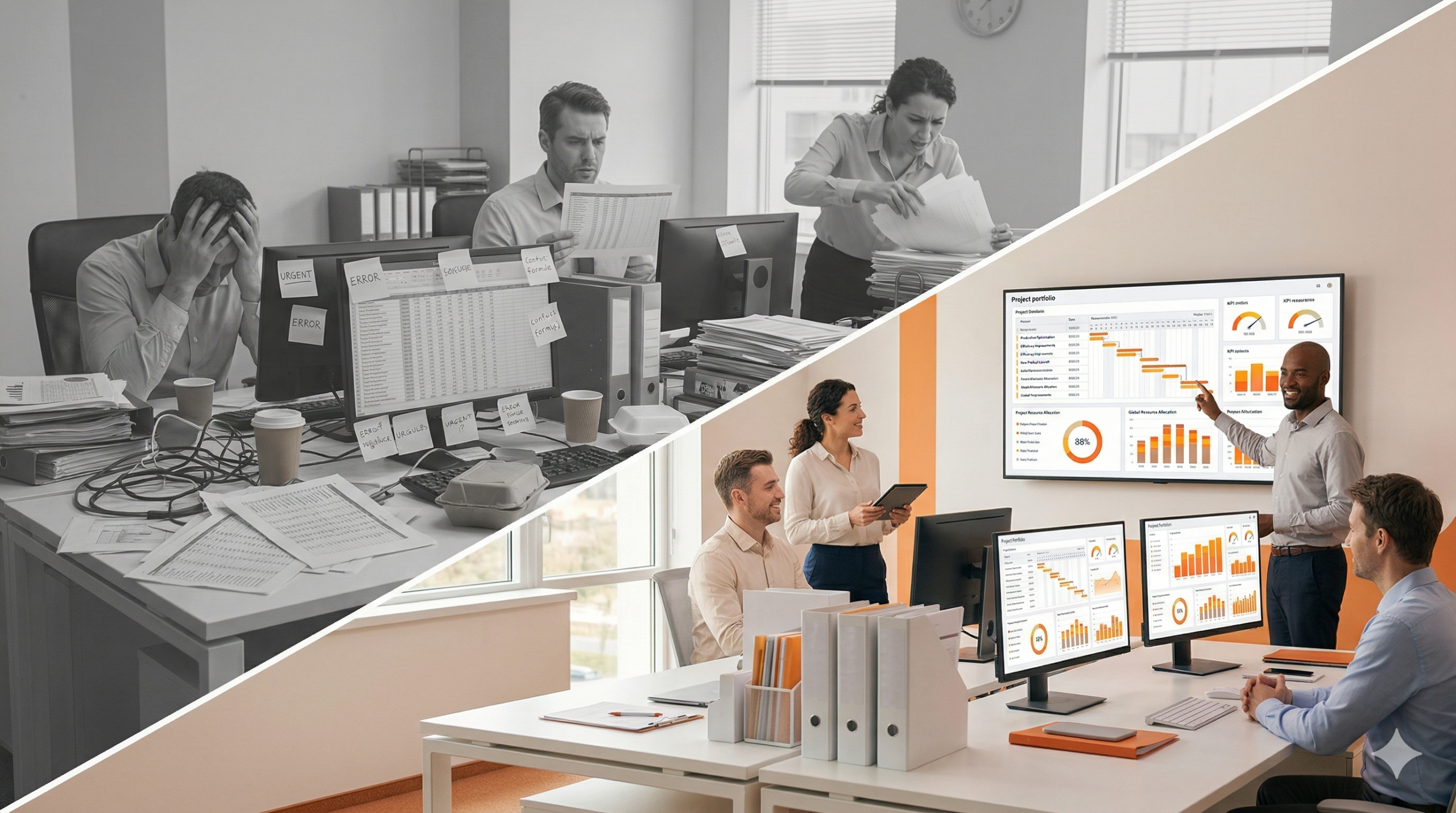 Multiprojektmanagement Case Study – Vorher/Nachher: Vom chaotischen Projektportfolio zur geordneten Übersicht im Maschinenbau