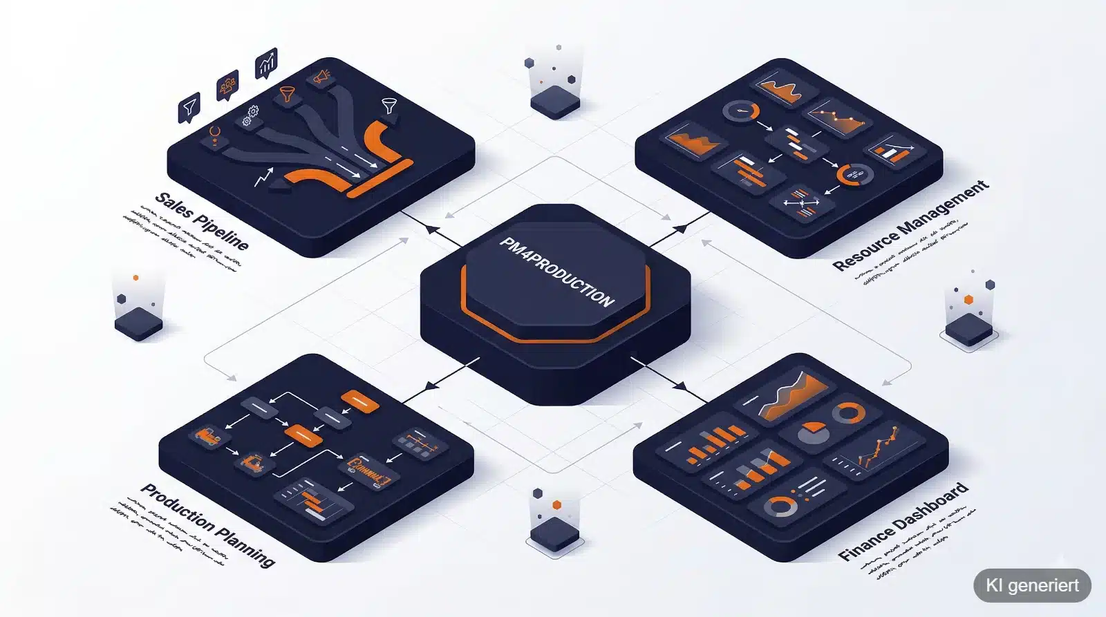 PM4PRODUCTION Screenshot: KPI-Dashboard – Auswertungen und Kennzahlen Übersicht